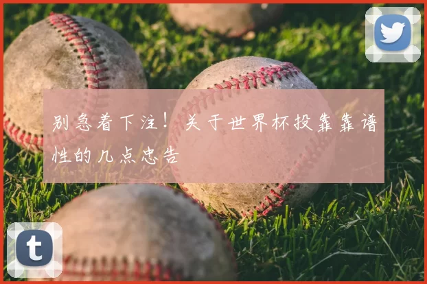 别急着下注！关于世界杯投靠靠谱性的几点忠告